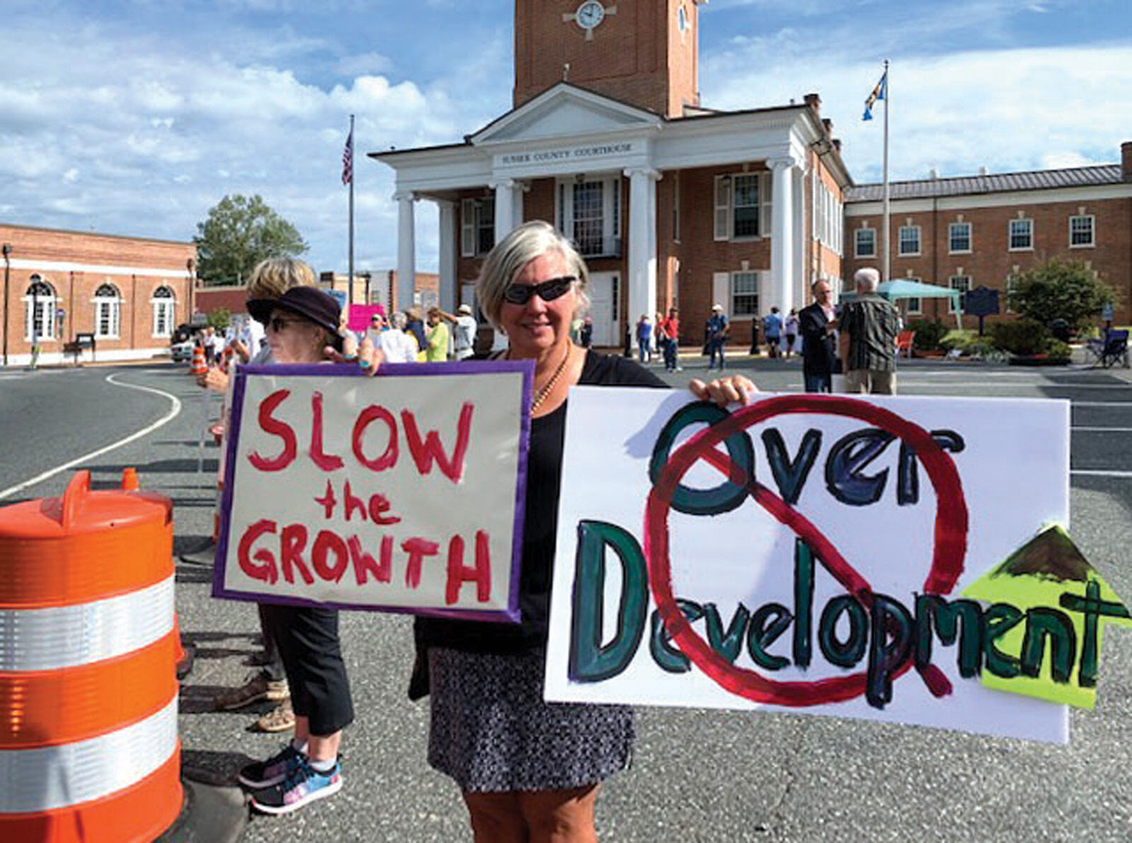 Overdevelopment protestors on The Circle